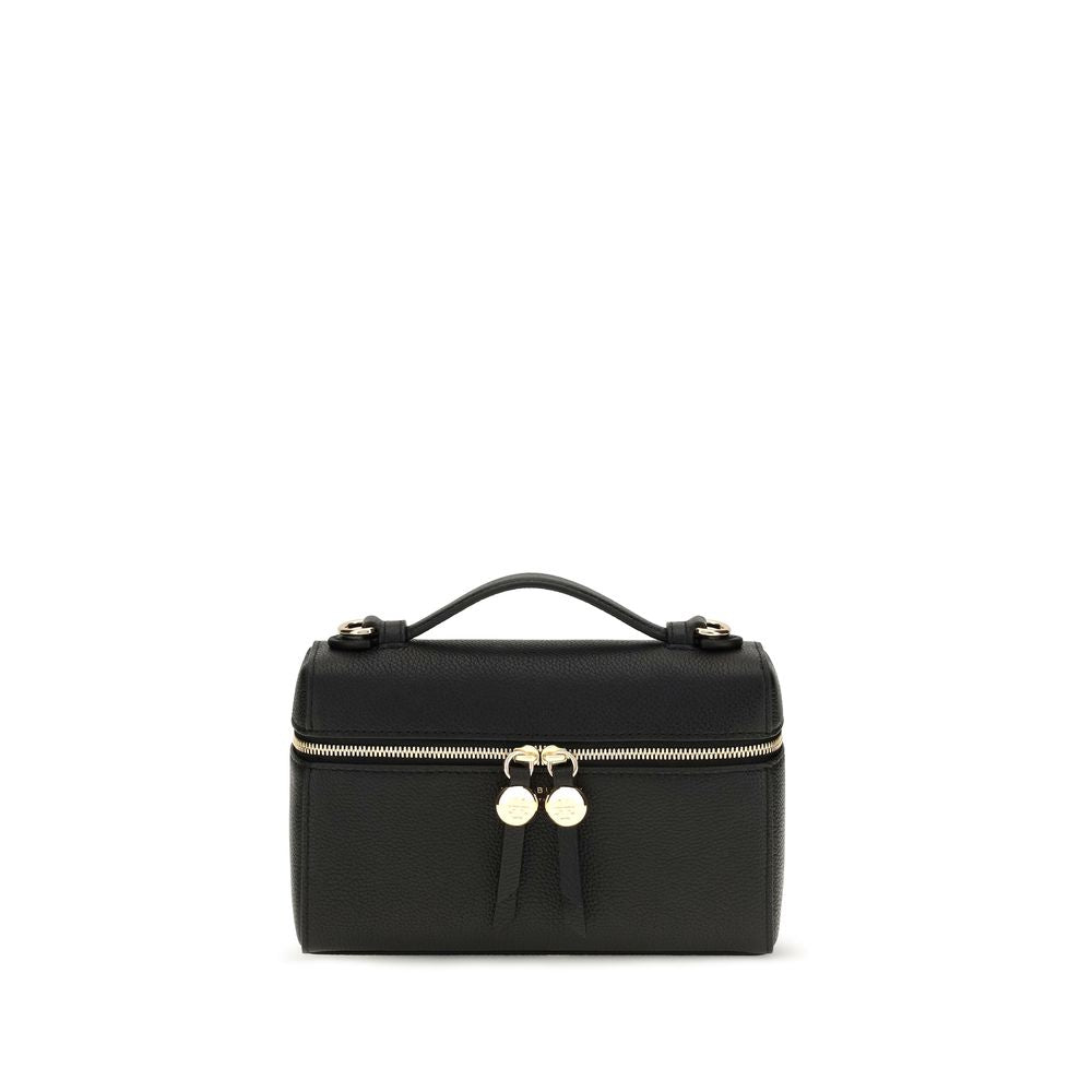 Tory Burch Black Calf Leather Bos Taurus Handbag
