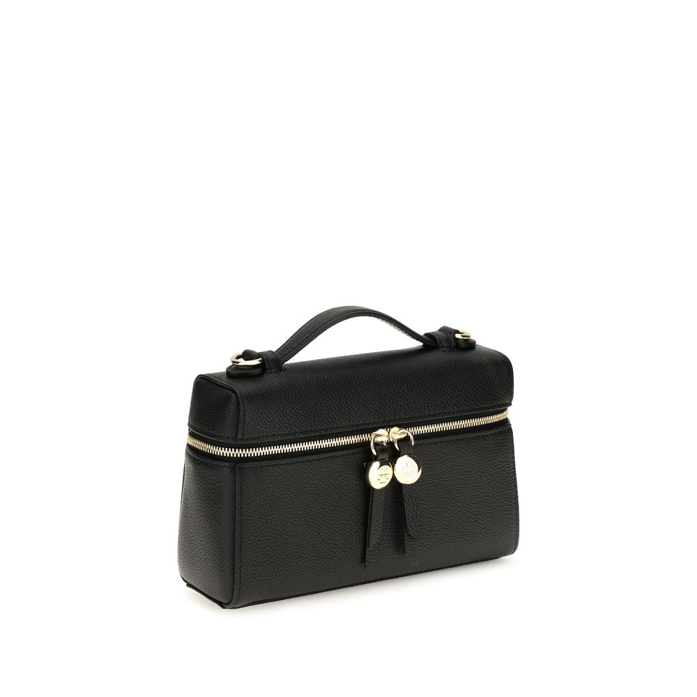 Tory Burch Black Calf Leather Bos Taurus Handbag