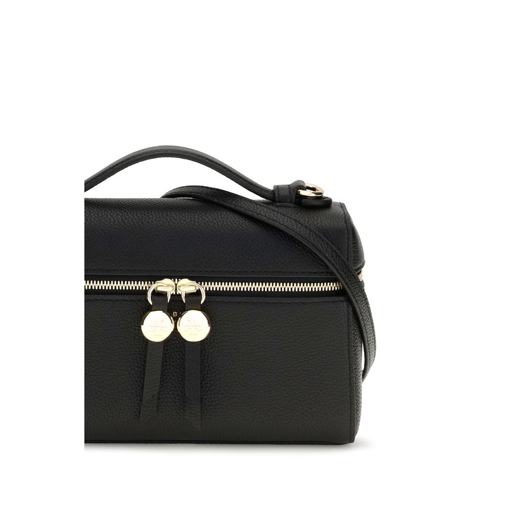 Tory Burch Black Calf Leather Bos Taurus Handbag