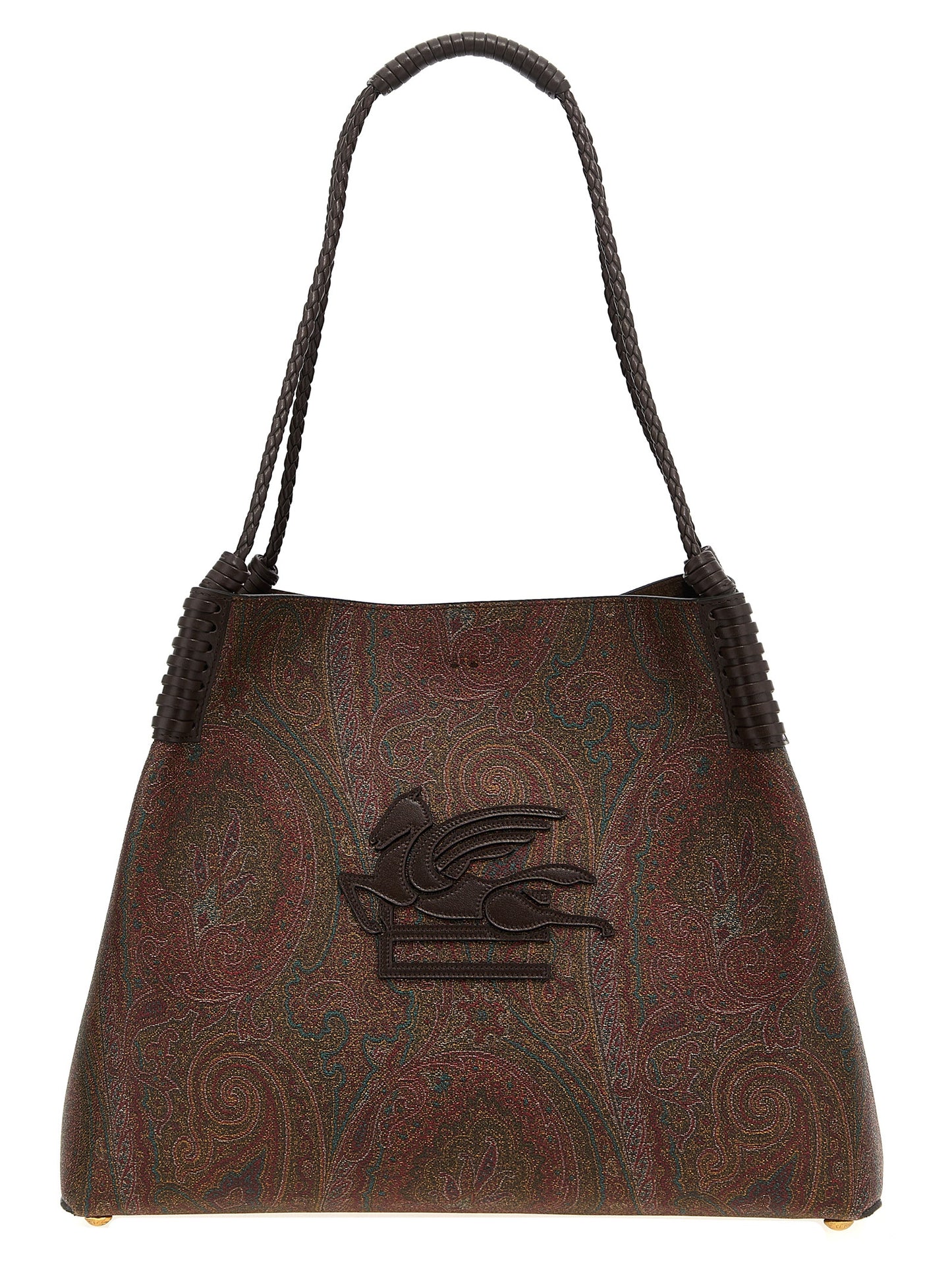 Etro Brown Cotton Tote Bag