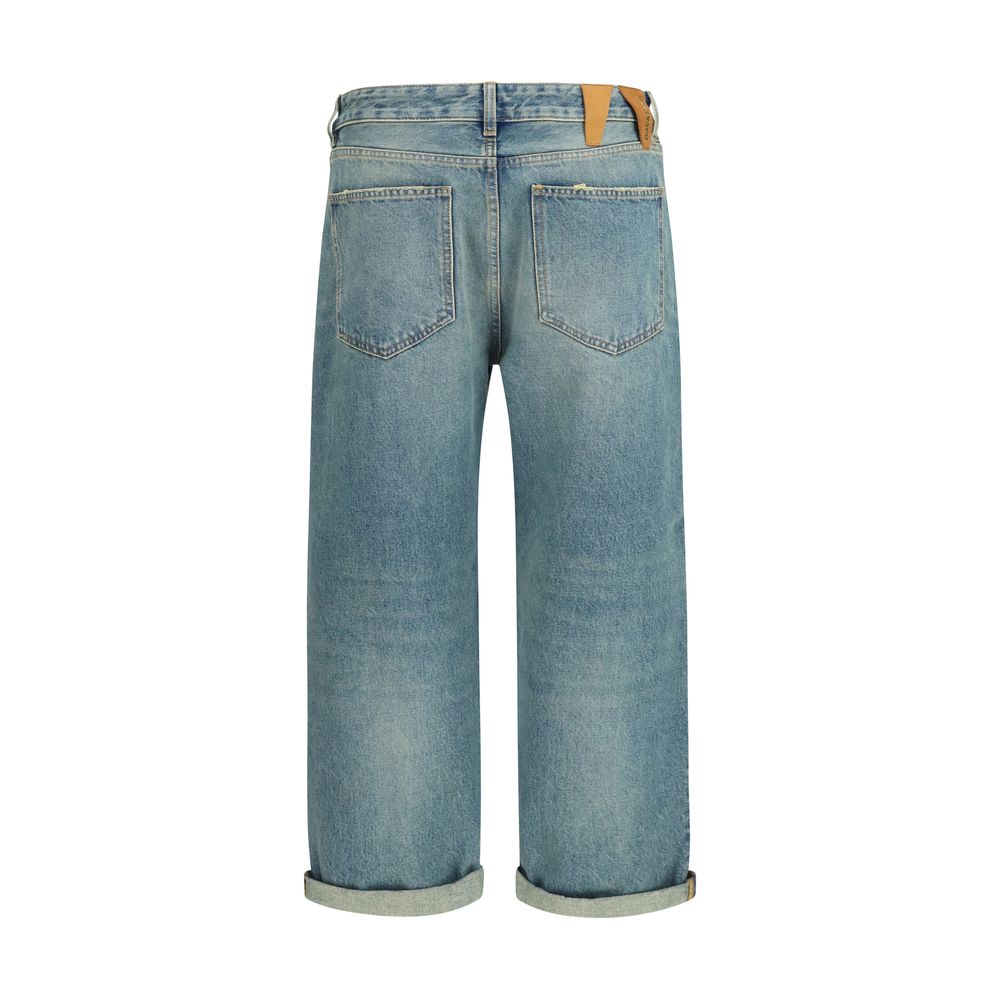 Darkpark Blue Cotton Boyfriend Jeans