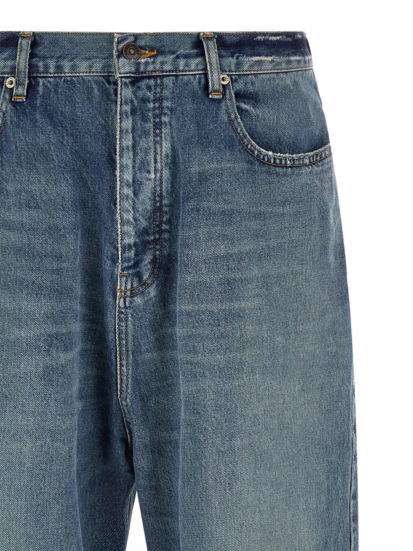 Balenciaga Blue Cotton Relaxed Fit Jeans