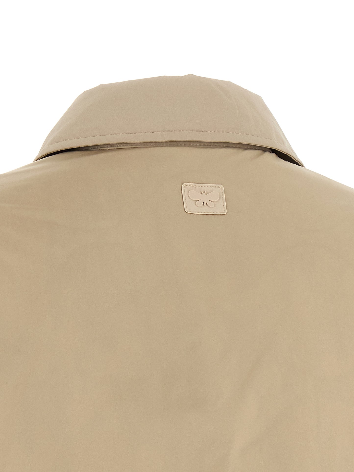 Max Mara Beige Polyester Full-Length Jacket
