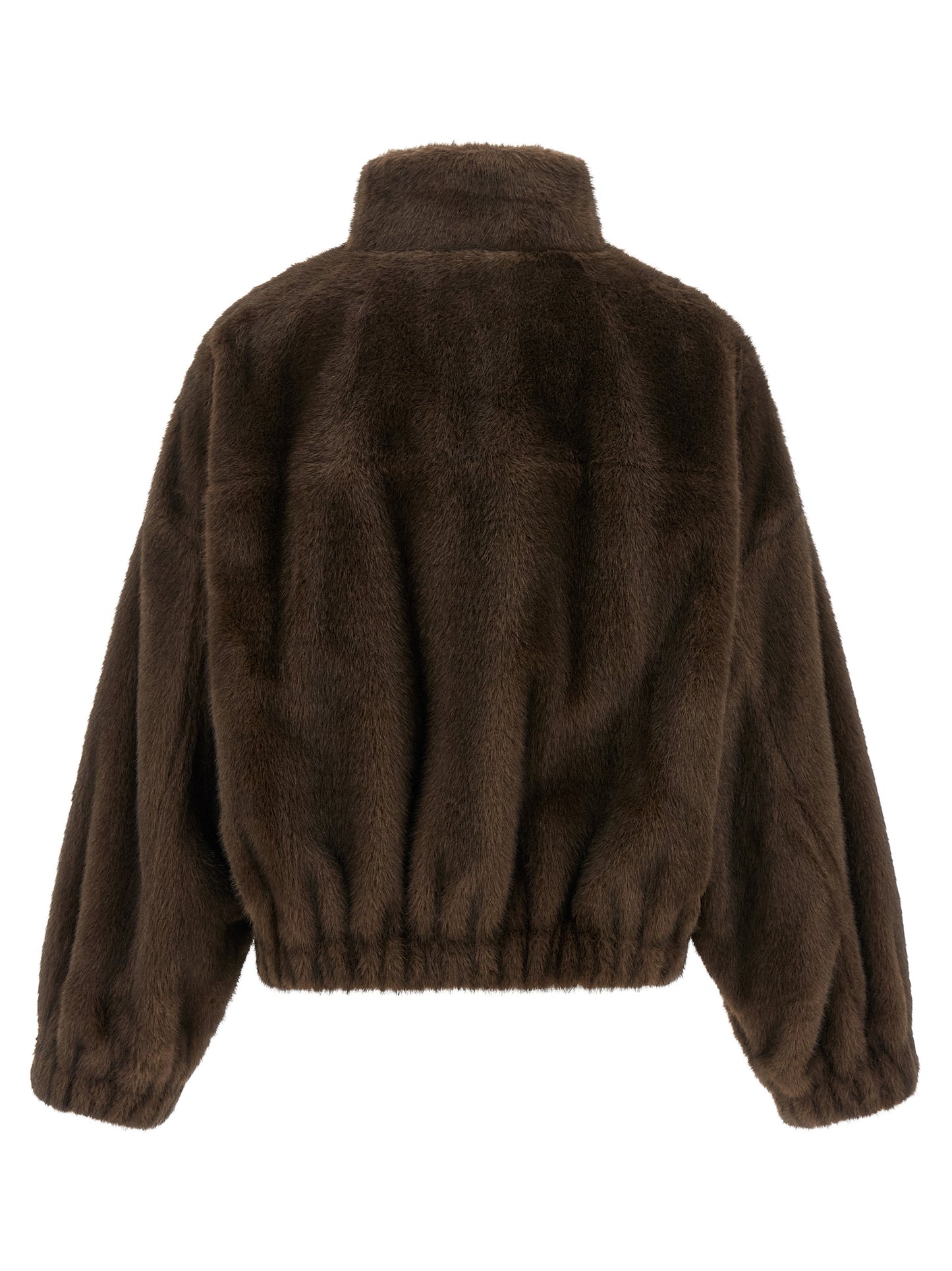 Max Mara Brown Polyester Full-Length Jacket