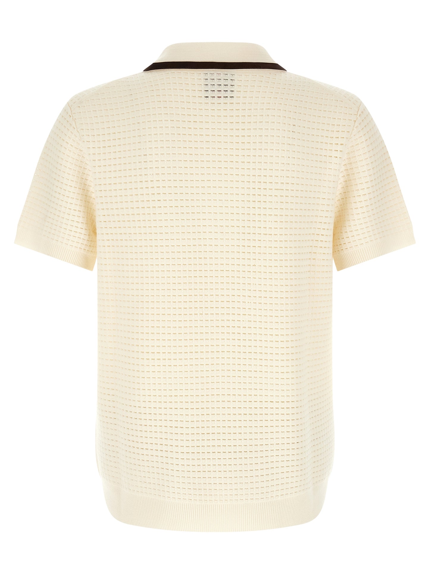 Casablanca White Wool Polo Shirt