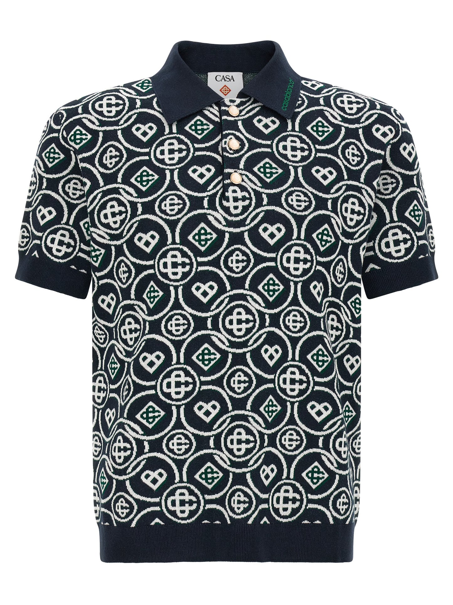 Casablanca Blue Cotton Polo Shirt