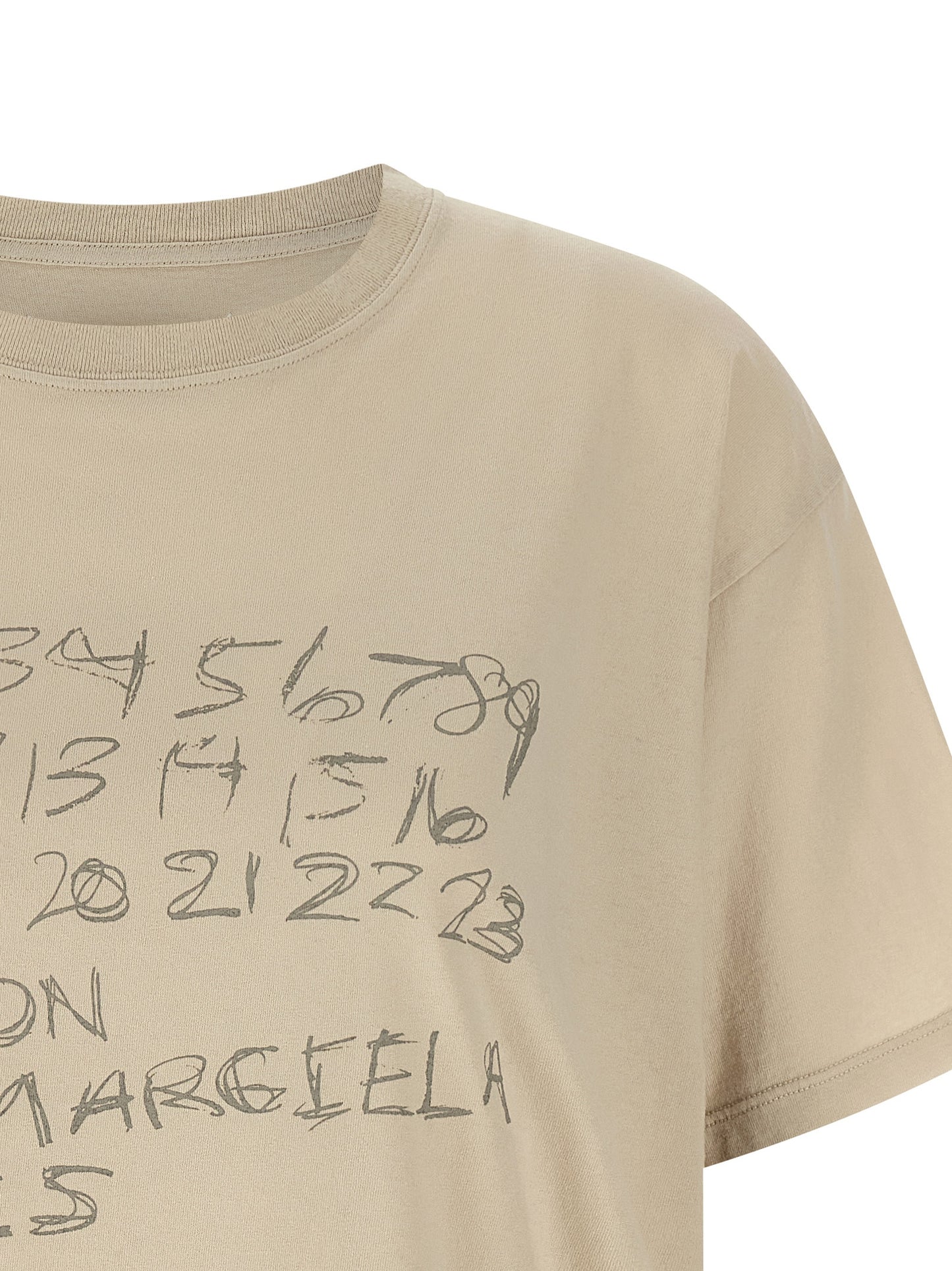 Maison Margiela Beige Cotton T-Shirt