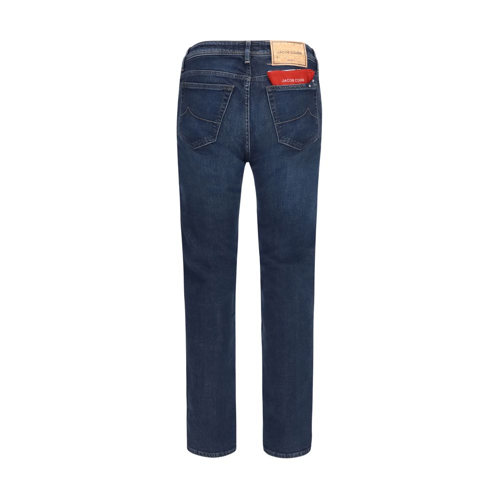 Jacob Cohen Blue Cotton Tapered Jeans
