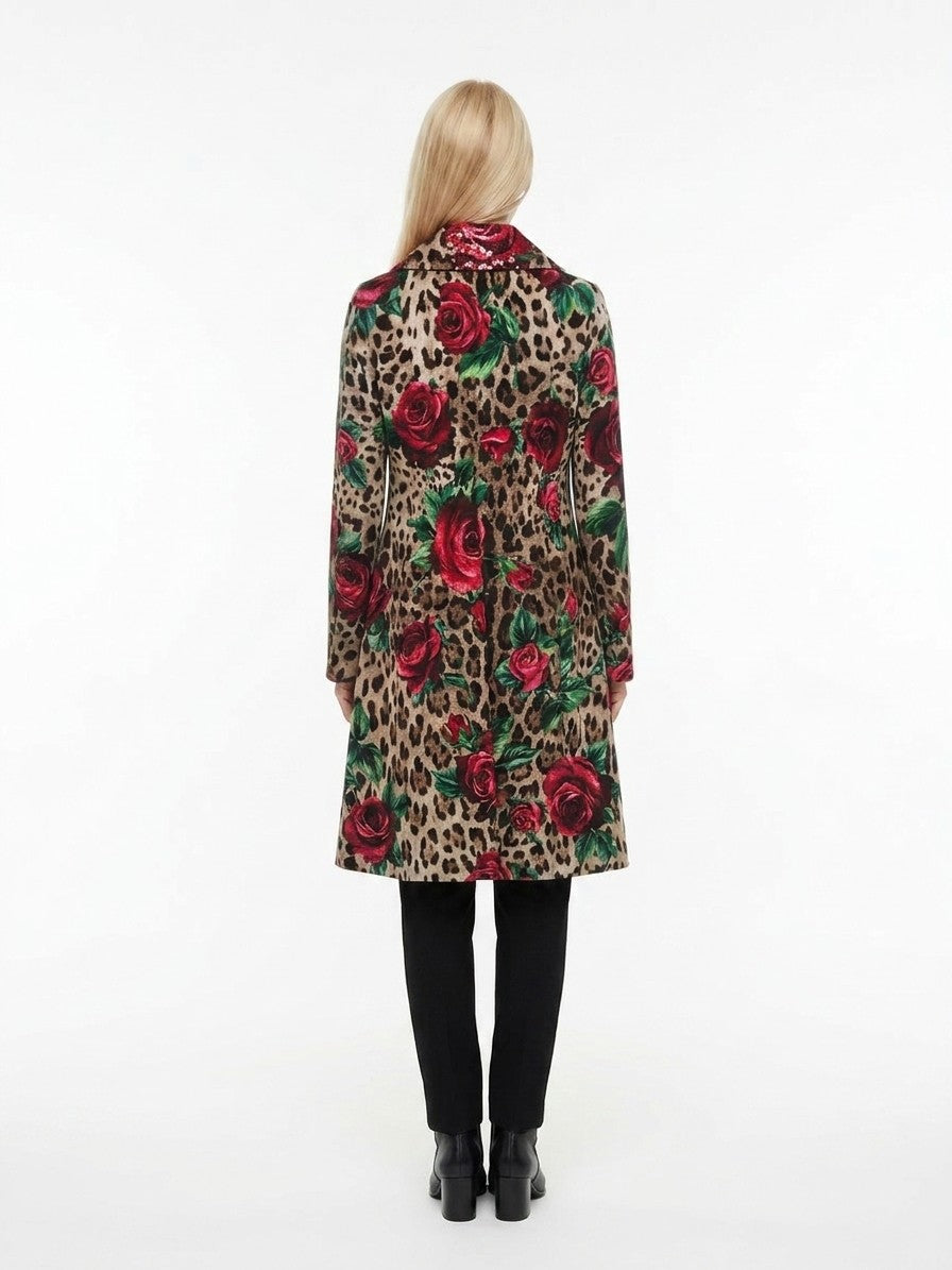 Dolce & Gabbana Multicolor Wool Coat