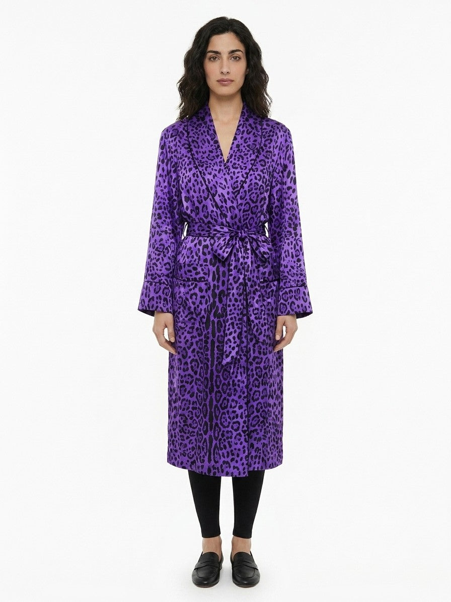 Dolce & Gabbana Purple Silk Coat