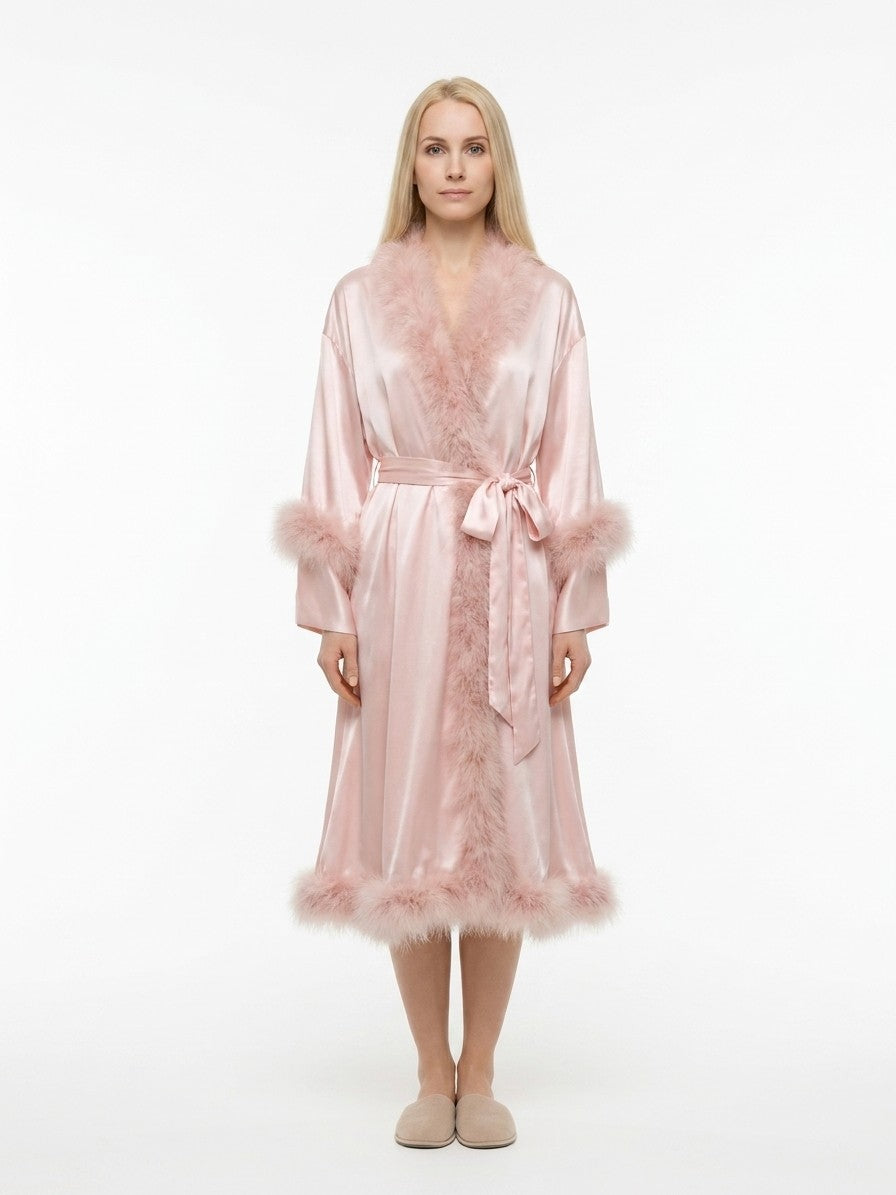 Dolce & Gabbana Pink Silk Coat