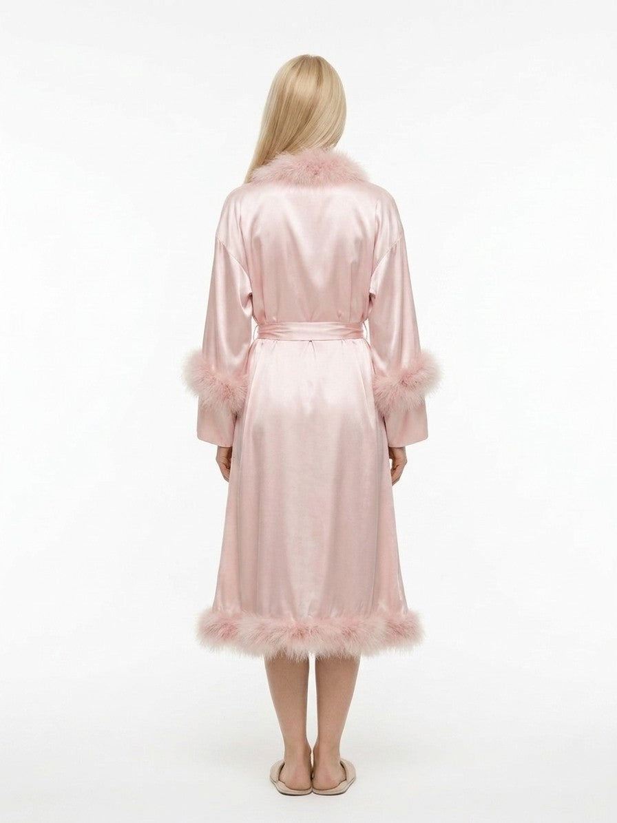 Dolce & Gabbana Pink Silk Coat