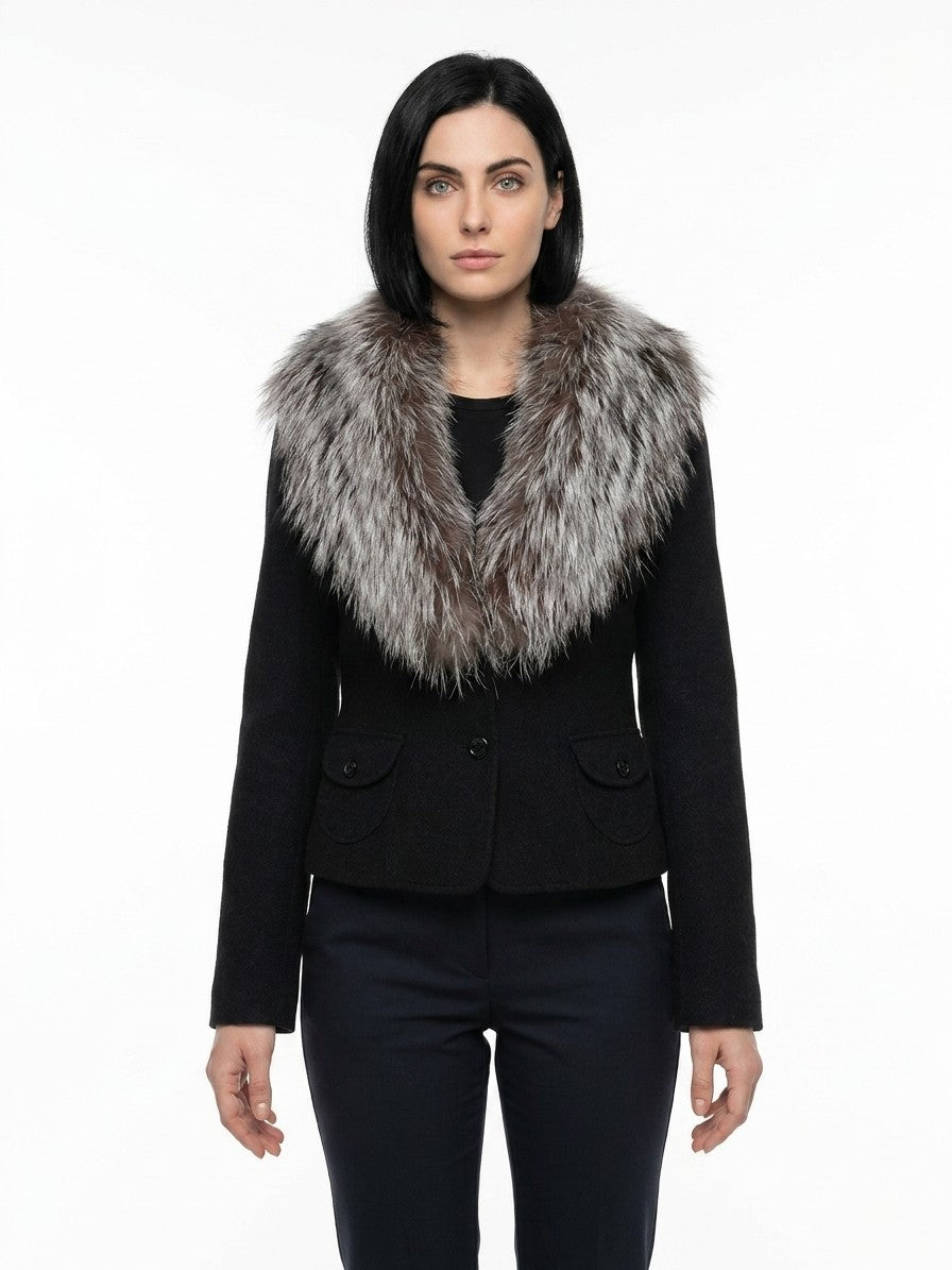 Dolce & Gabbana Black Virgin Wool Jacket