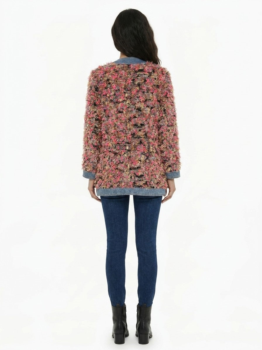 Dolce & Gabbana Multicolor Polyester Denim Jacket