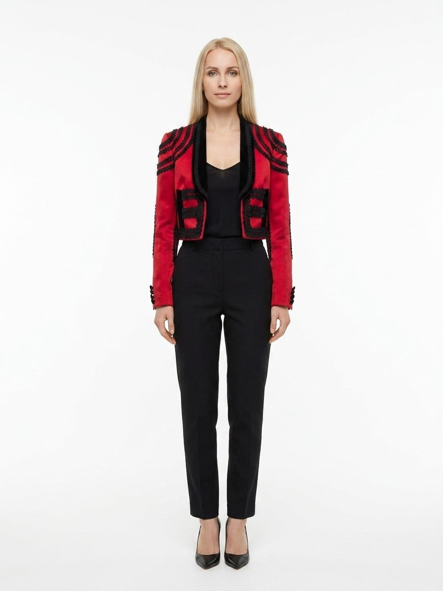 Dolce & Gabbana Bicolor Cotton Full-Length Jacket