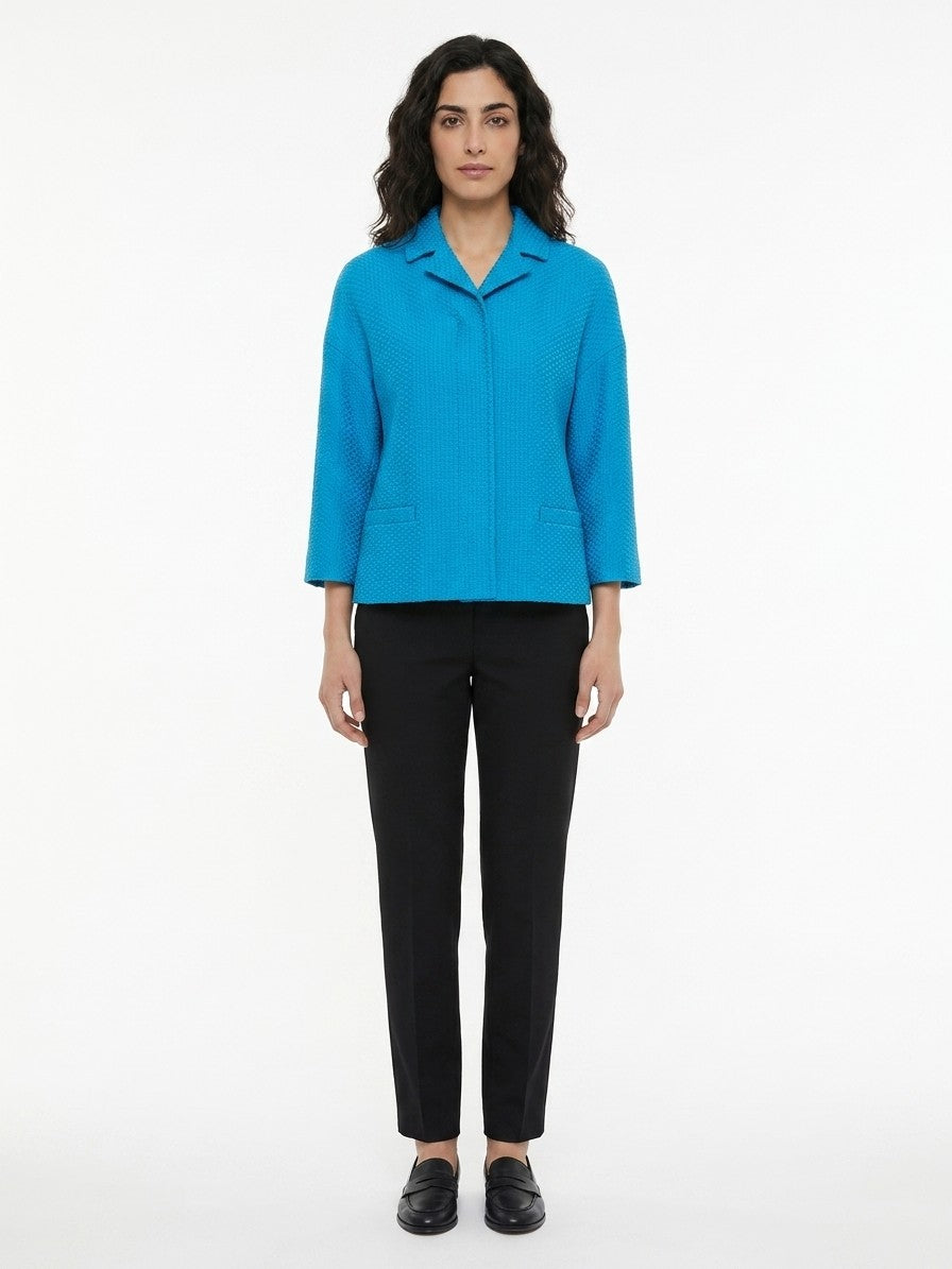 Dolce & Gabbana Blue Cotton Full-Length Jacket