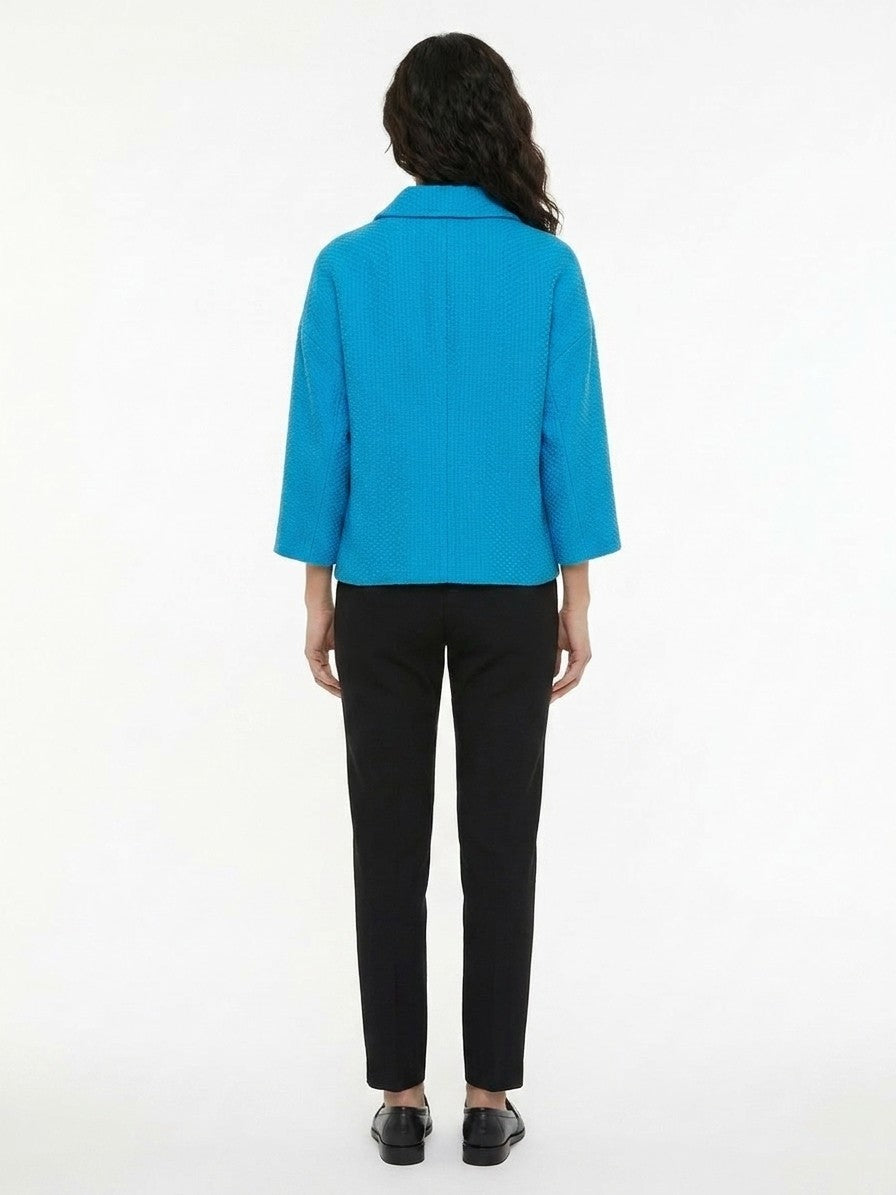 Dolce & Gabbana Blue Cotton Full-Length Jacket