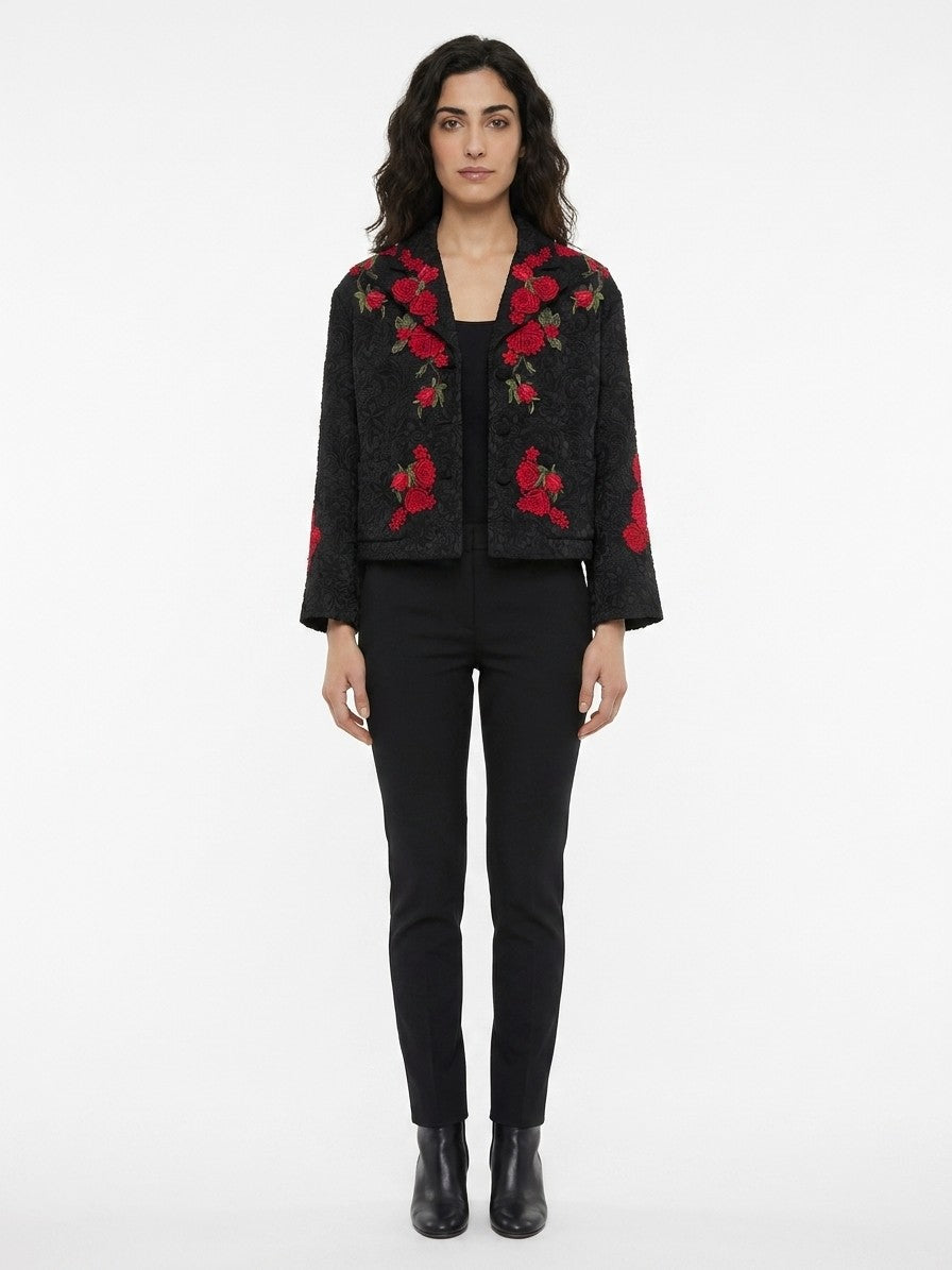 Dolce & Gabbana Black Cotton Biker Jacket