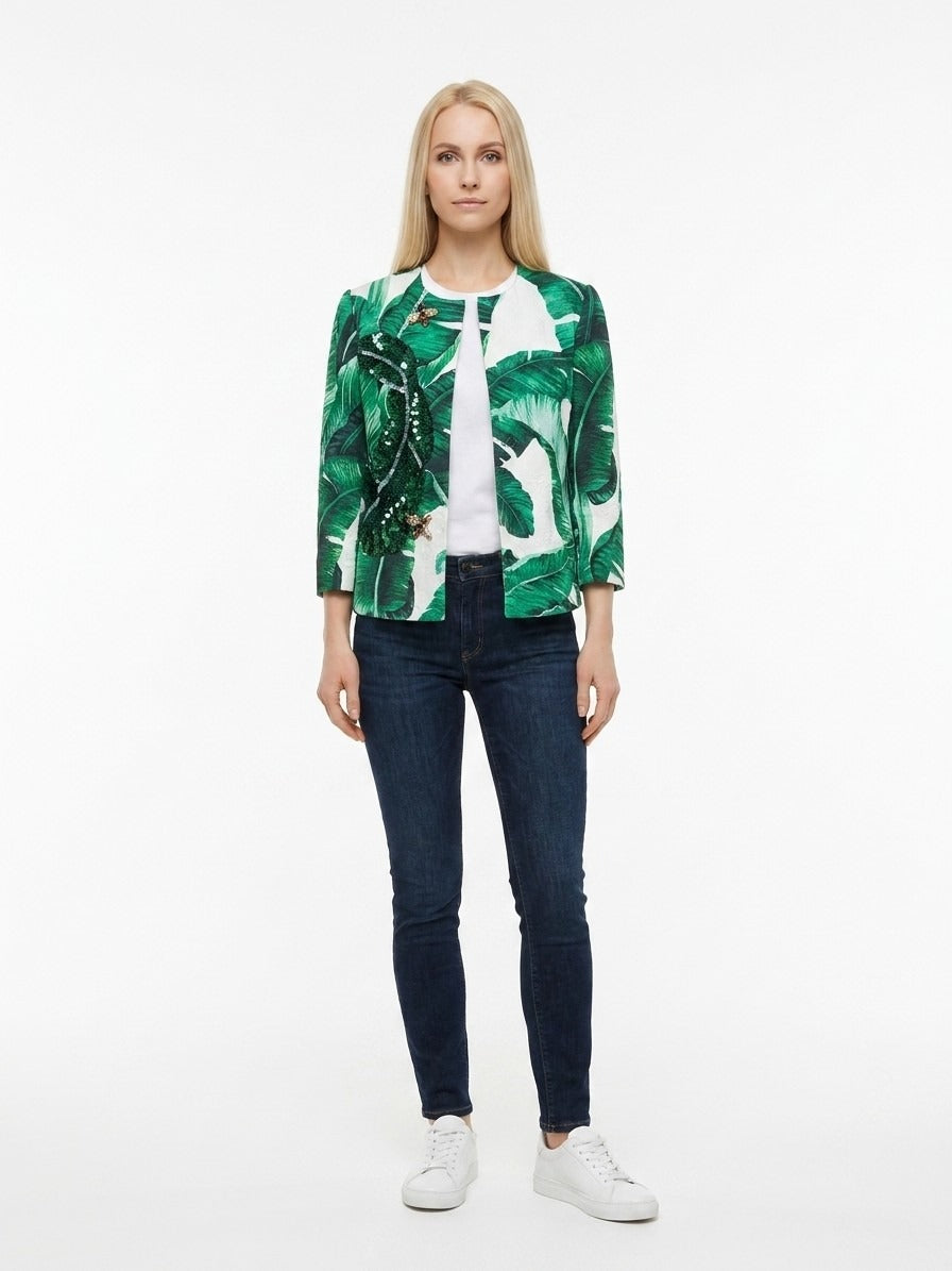 Dolce & Gabbana Bicolor Acetate Full-Length Jacket