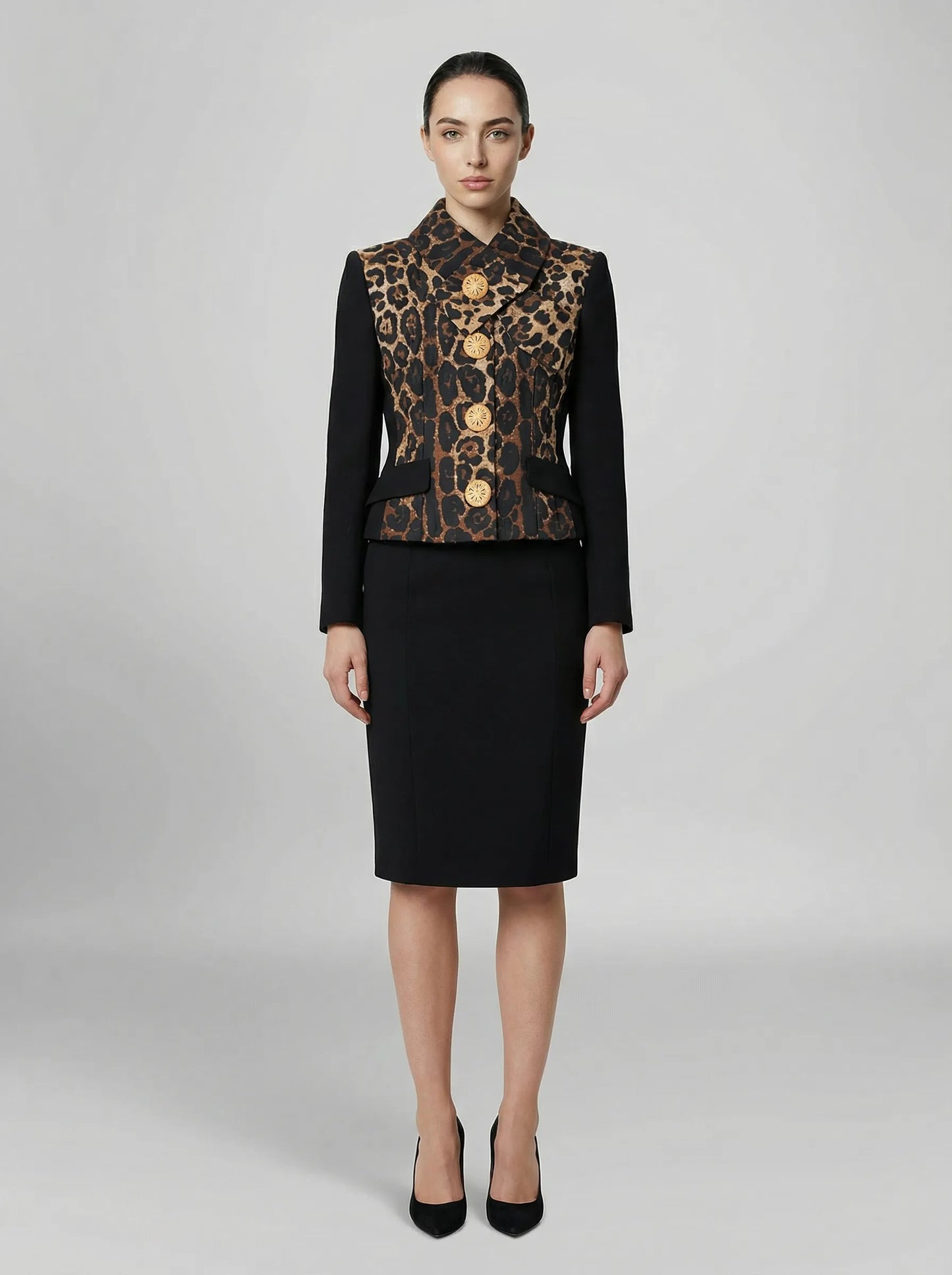 Dolce & Gabbana Black Metallic Fibre Jacket