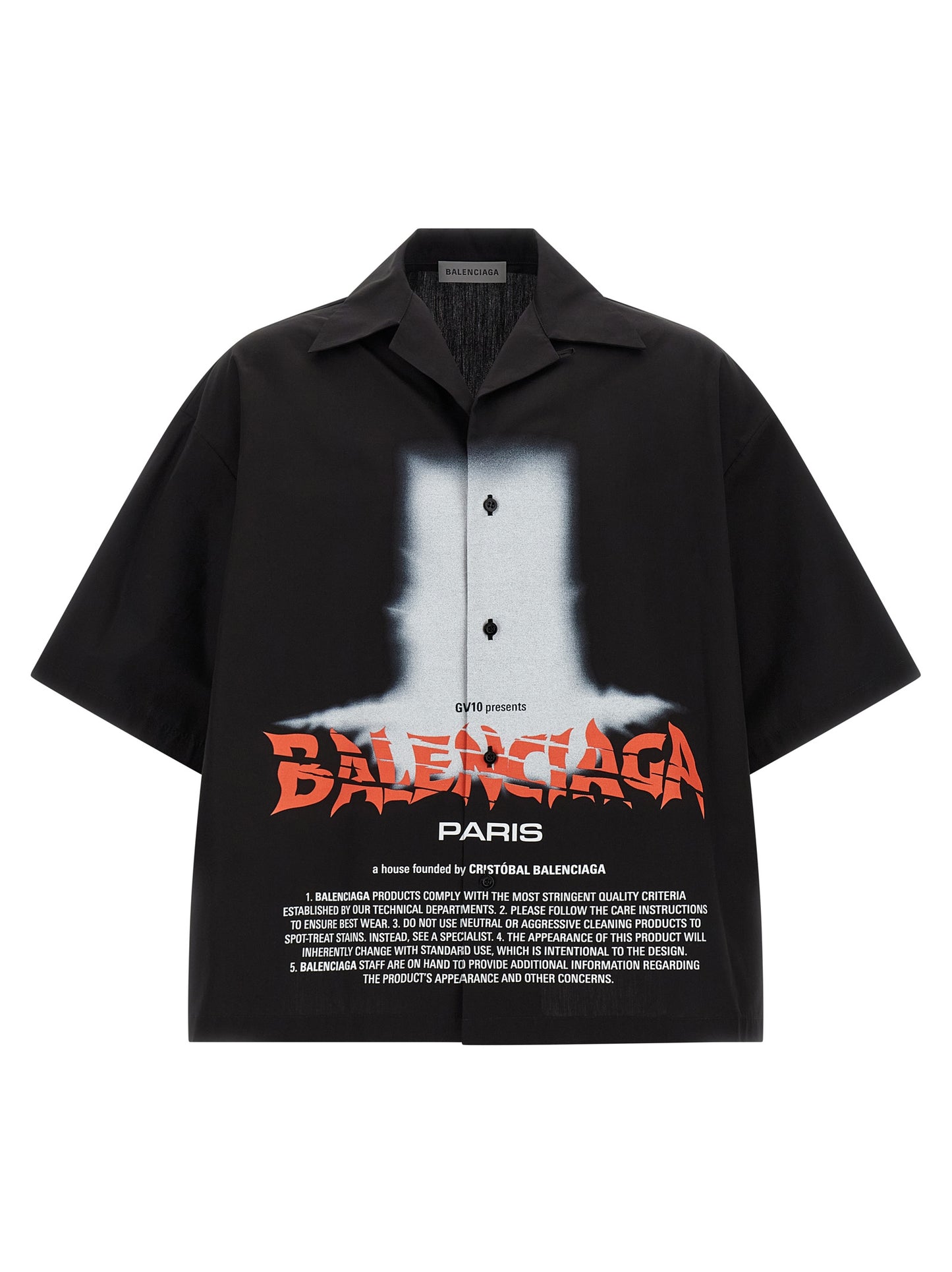 Balenciaga Black Cotton Blouse