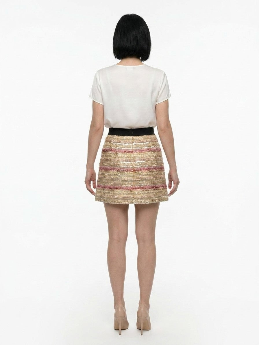 Dolce & Gabbana Bicolor Acetate Mini Skirt