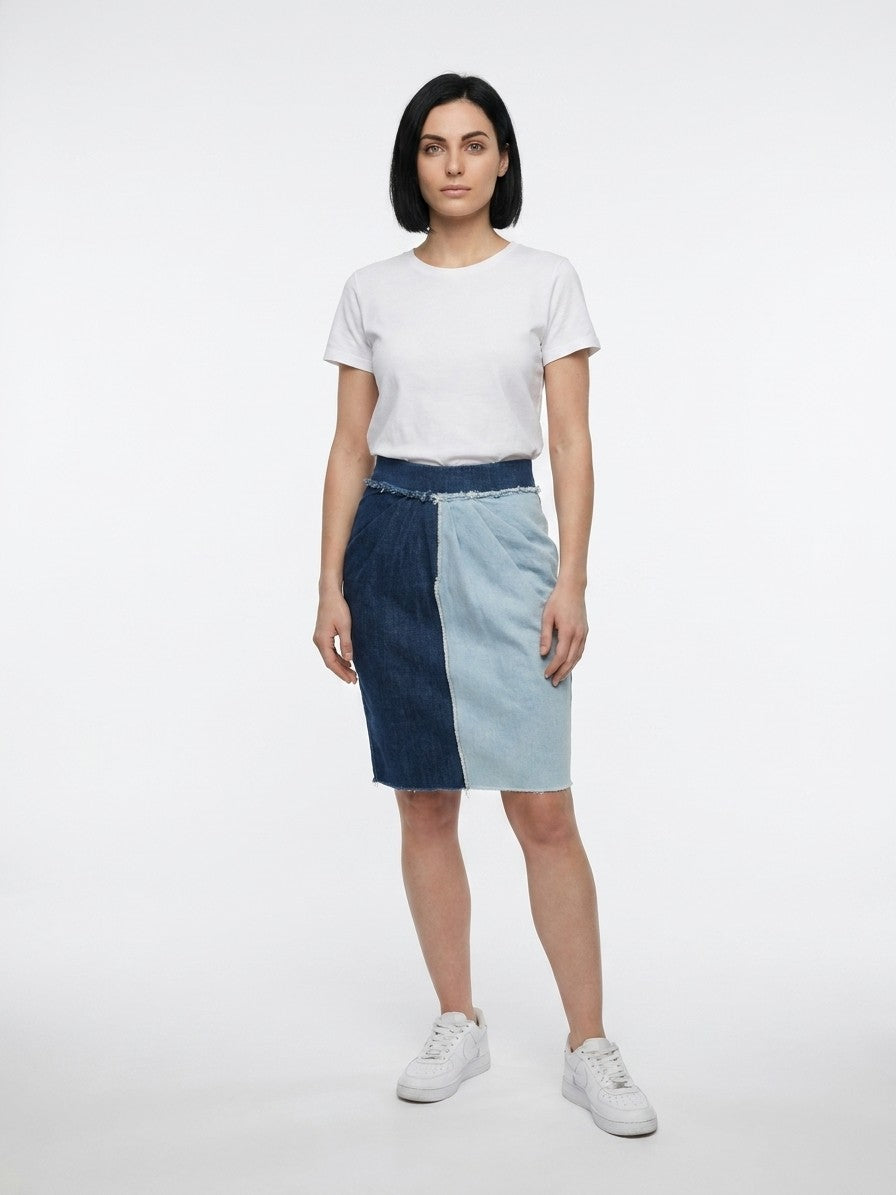 Dolce & Gabbana Bicolor Denim Skirt