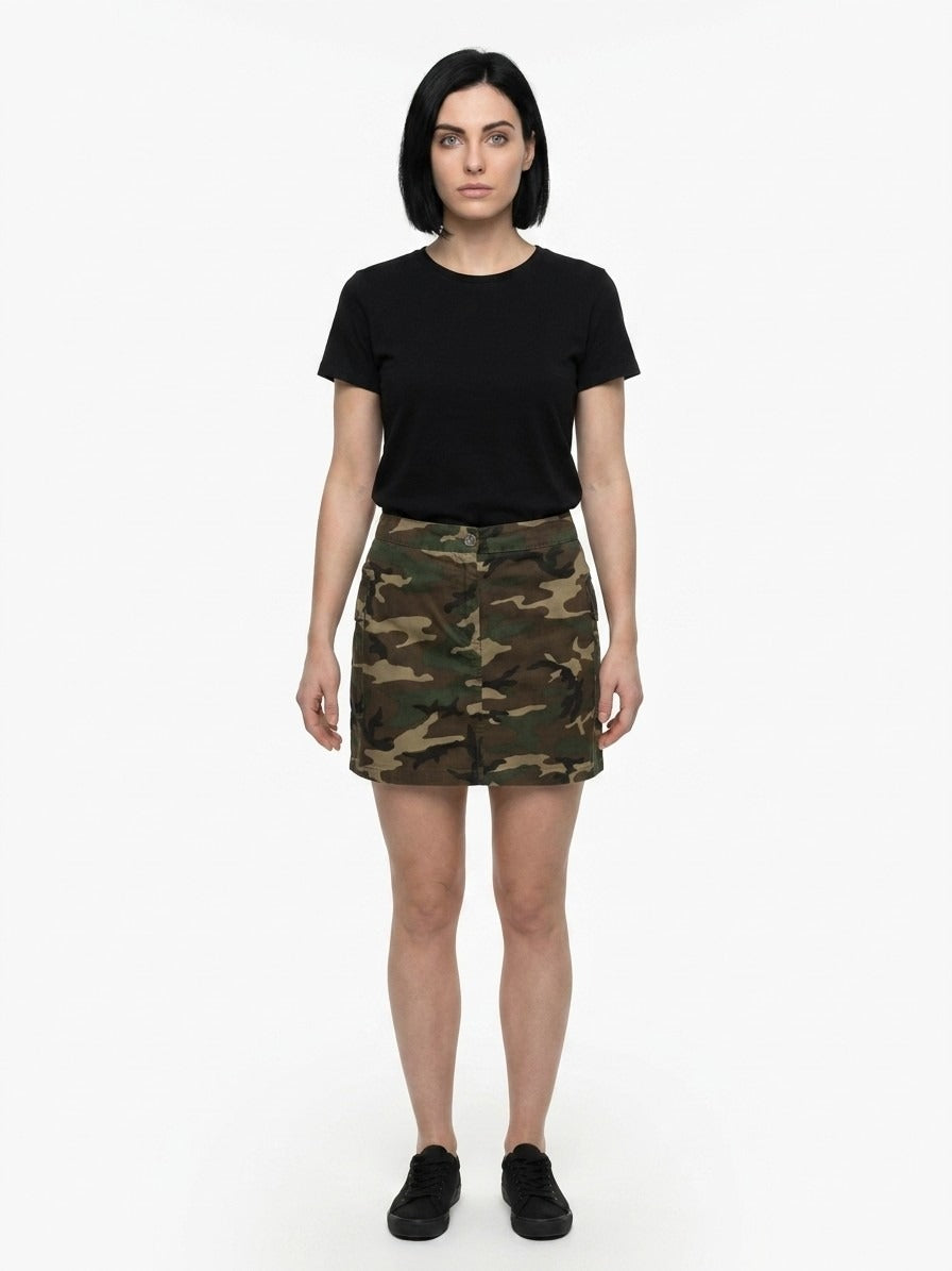 Dolce & Gabbana Army Cotton Mini Skirt