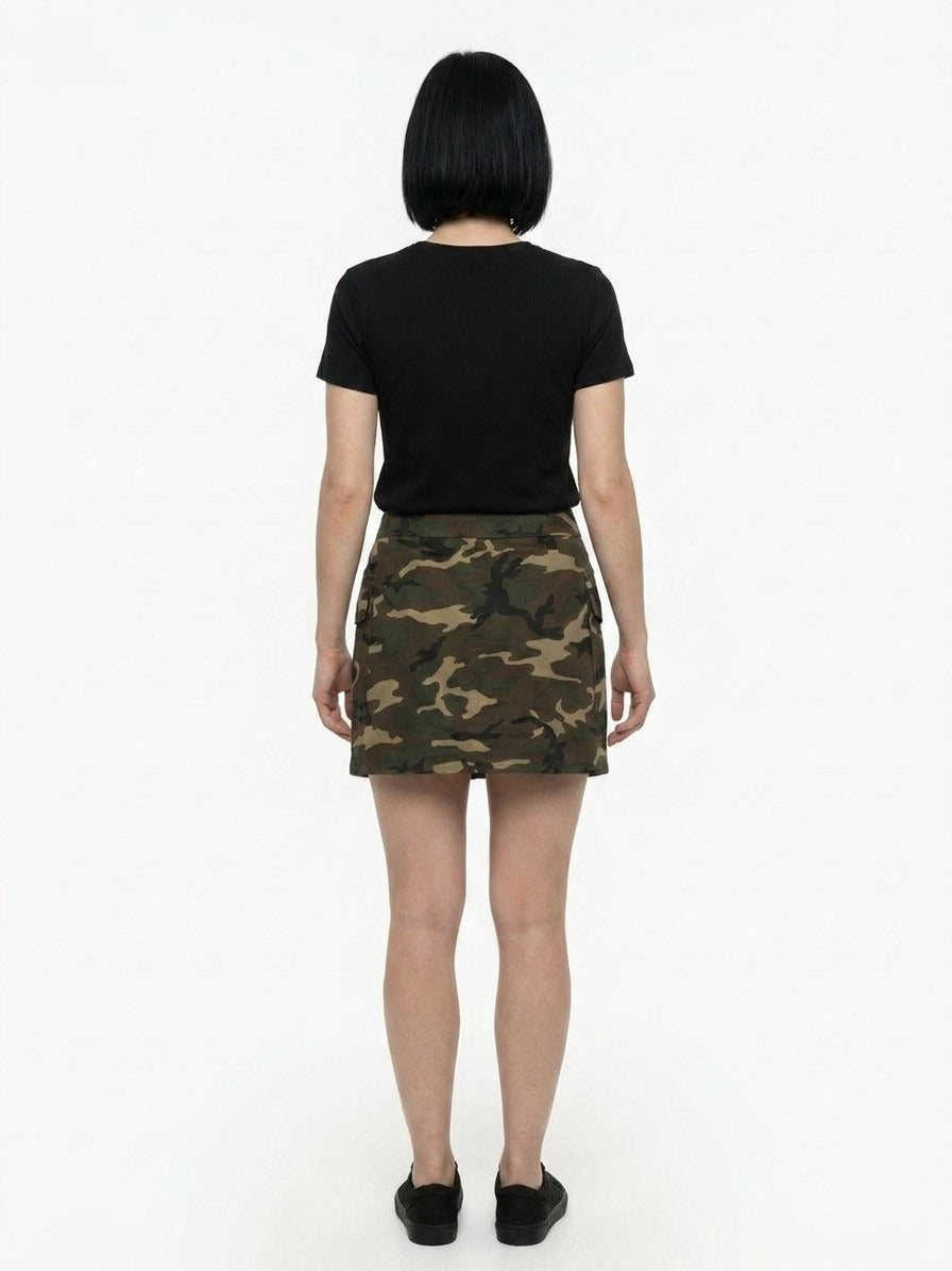Dolce & Gabbana Army Cotton Mini Skirt