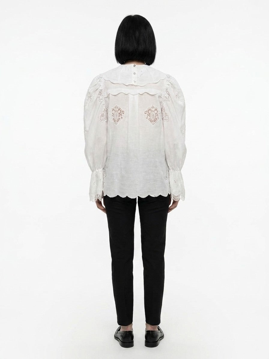 Dolce & Gabbana White Cotton Blouse