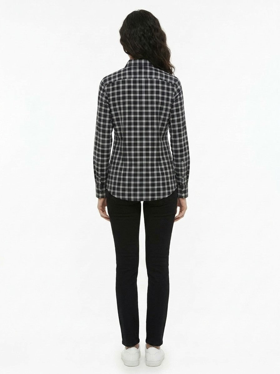 Dolce & Gabbana Black And White Silk Dress Shirt