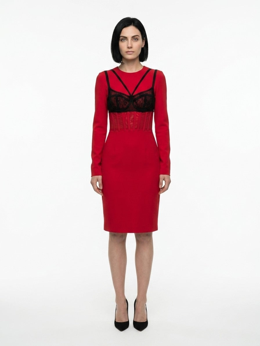 Dolce & Gabbana Red Elastane Cocktail Dress