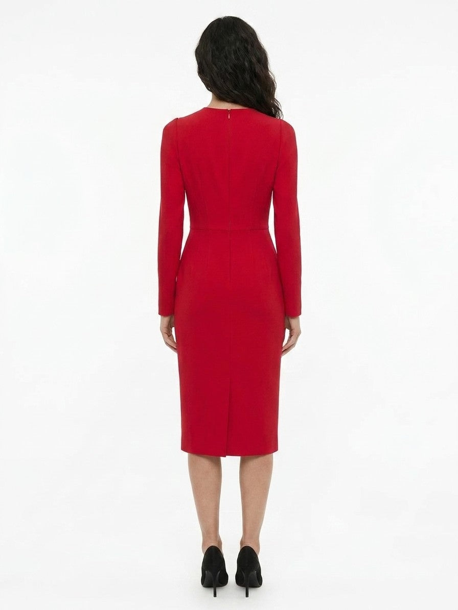 Dolce & Gabbana Red Acetate Cocktail Dress