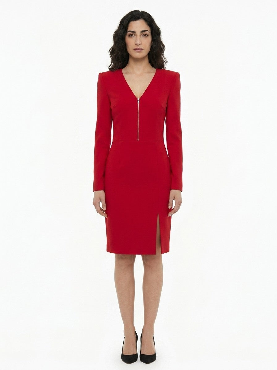 Dolce & Gabbana Red Cotton Cocktail Dress