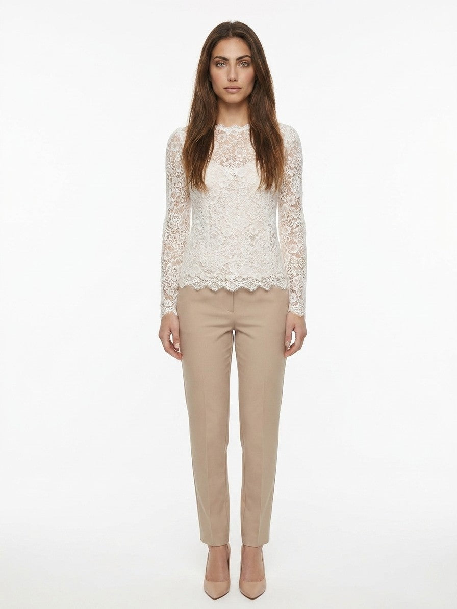 Dolce & Gabbana Cream Cotton T-Shirt