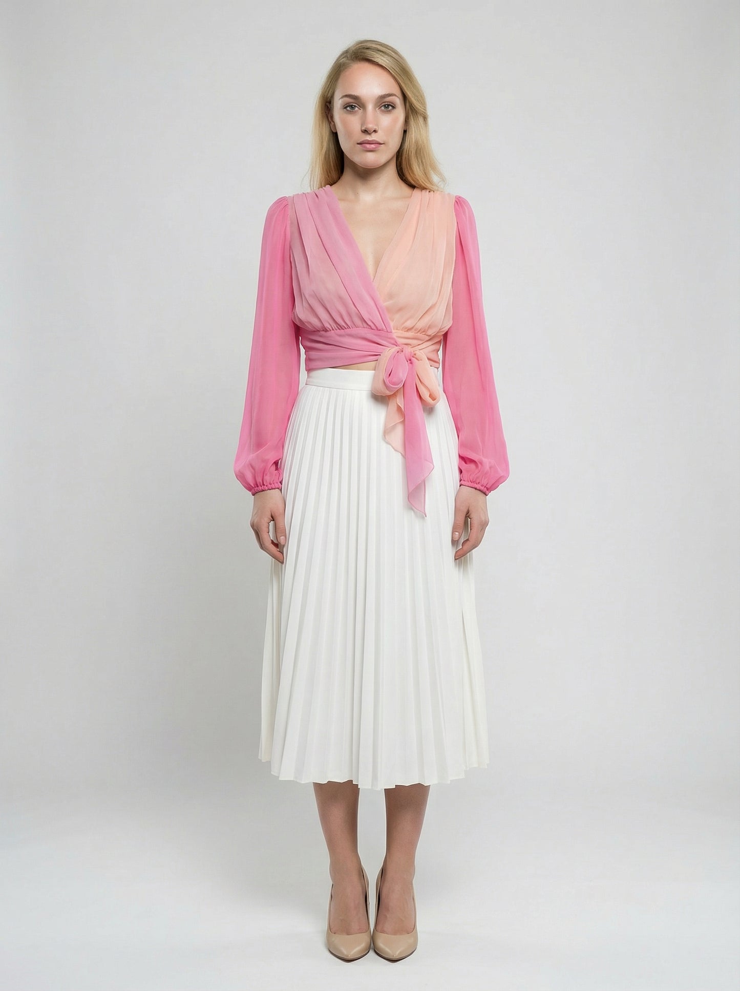Dolce & Gabbana Pink Silk T-Shirt