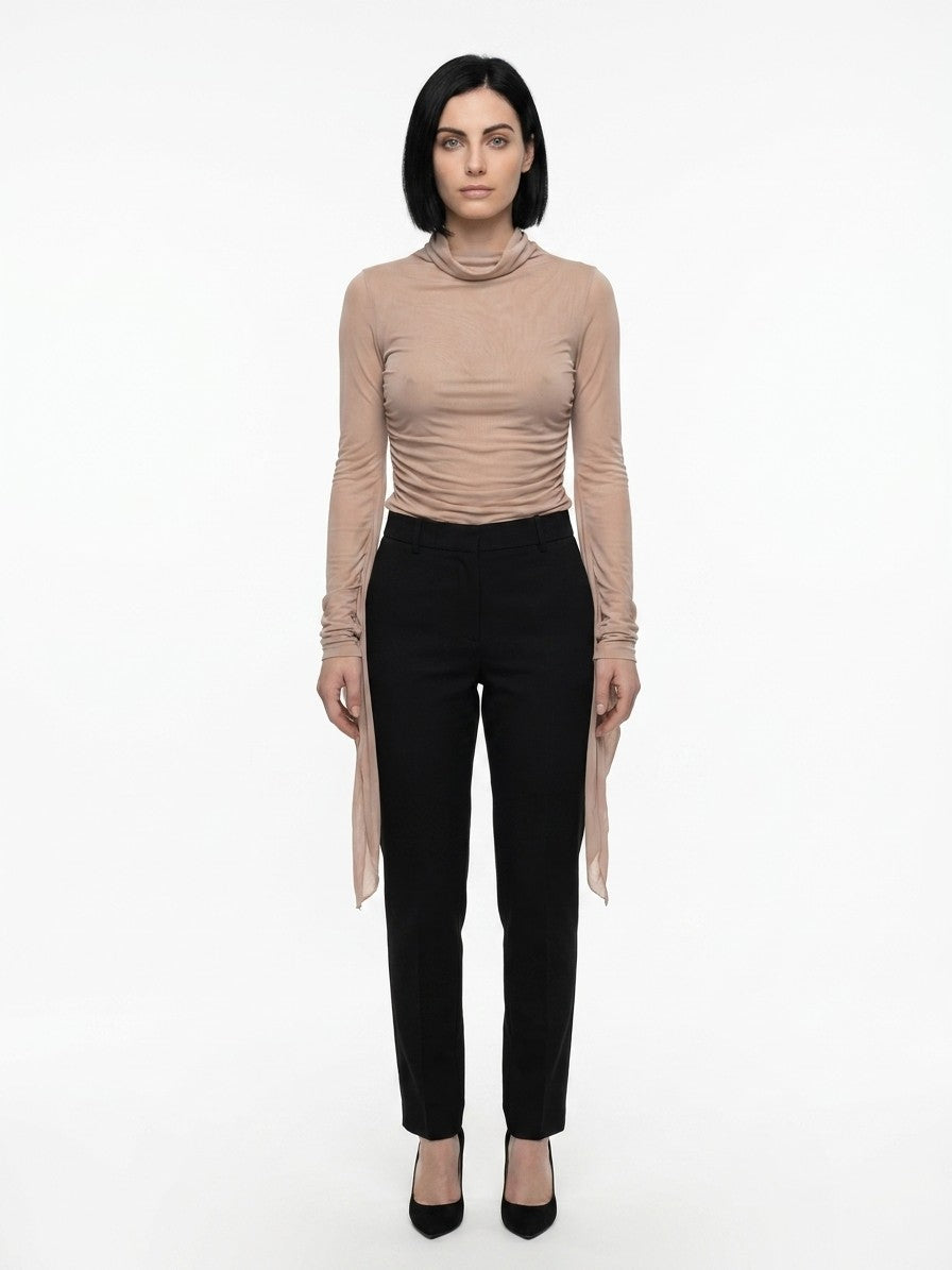 Dolce & Gabbana Beige Viscose Long Sleeve T-Shirt