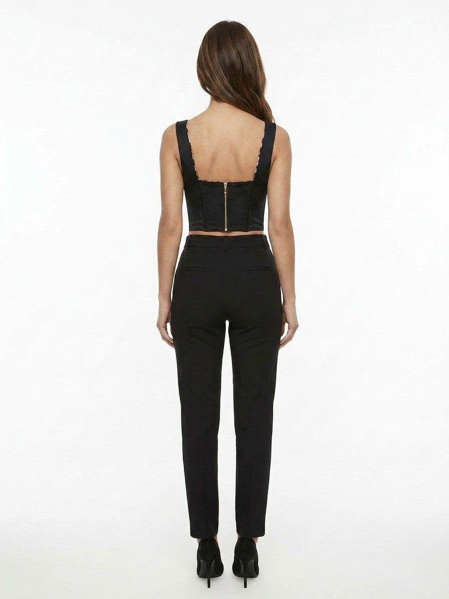 Dolce & Gabbana Black Elastane Sleeveles T-Shirt