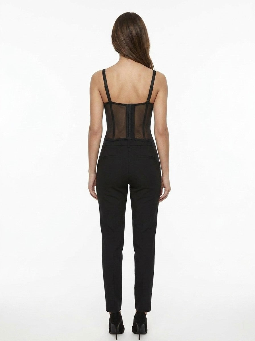 Dolce & Gabbana Black Elastane Sleeveles T-Shirt