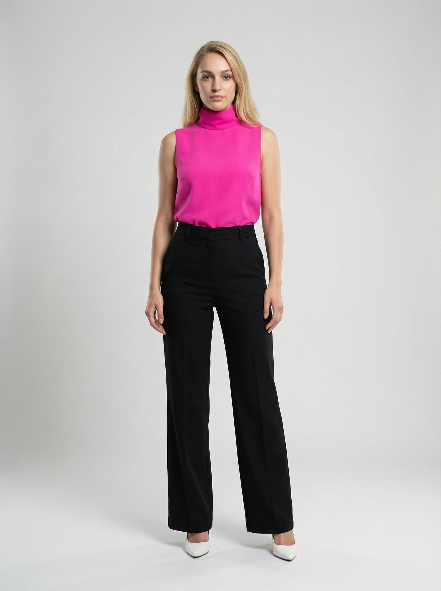 Dolce & Gabbana Pink Virgin Wool Sleeveles T-Shirt