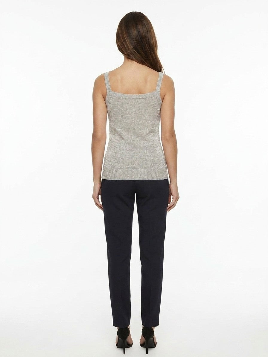 Dolce & Gabbana Gray Acetate Tank Tops