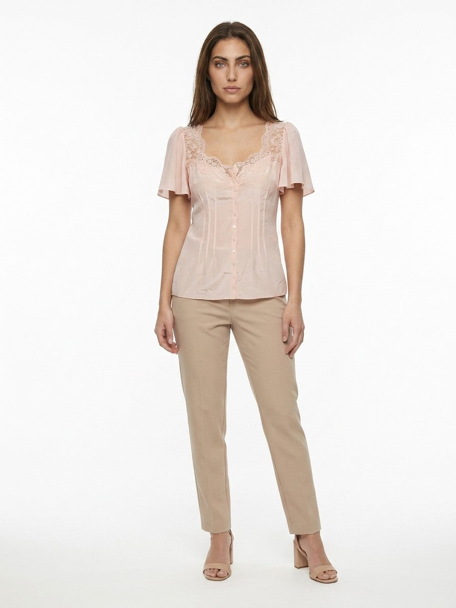 Dolce & Gabbana Pink Elastane T-Shirt