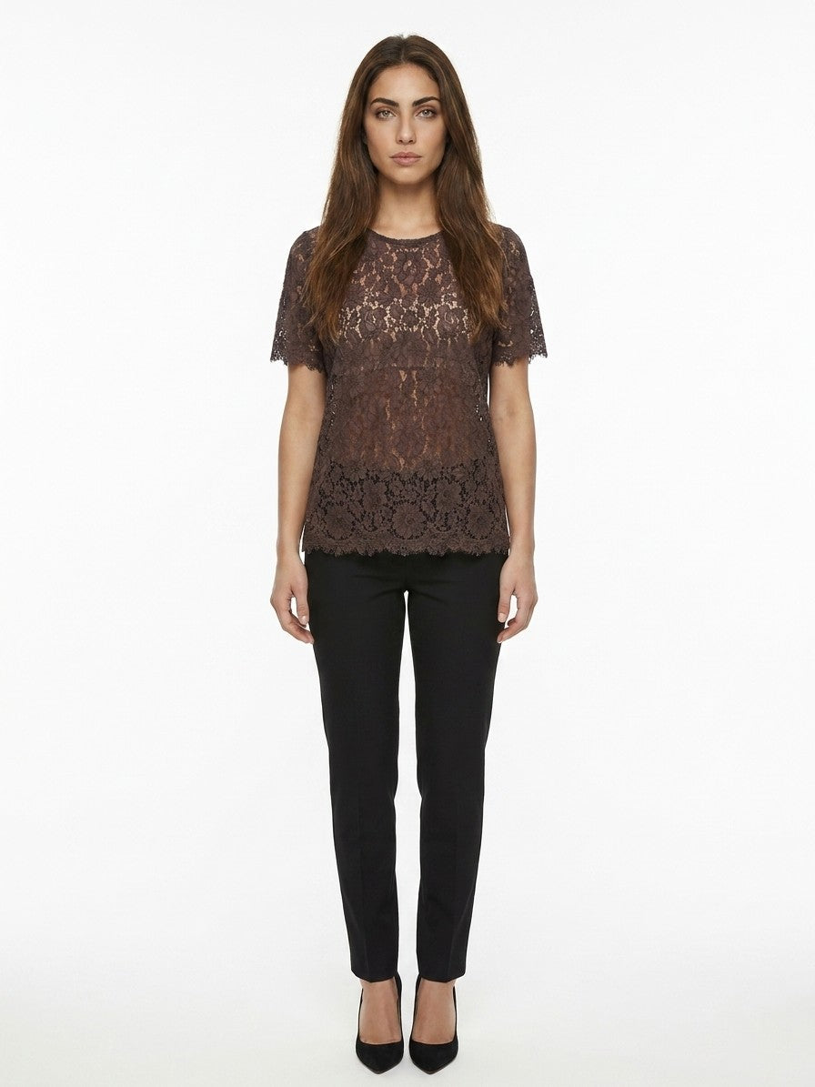 Dolce & Gabbana Brown Cotton T-Shirt