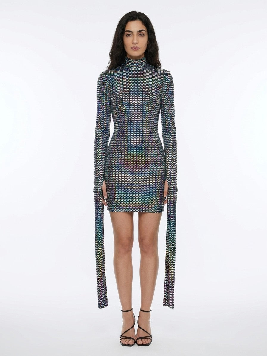 Dolce & Gabbana Silver Elastane Cocktail Dress