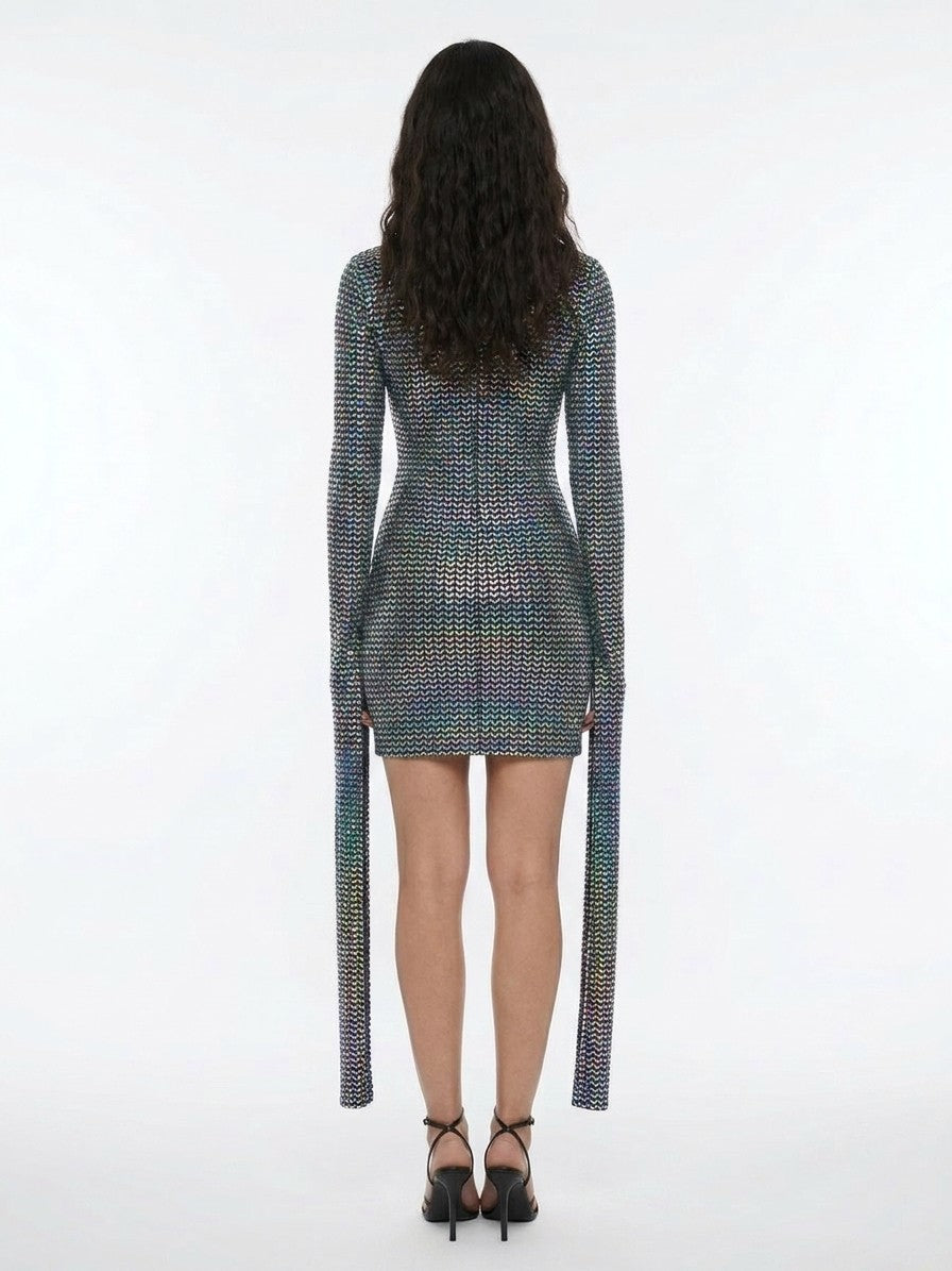 Dolce & Gabbana Silver Elastane Cocktail Dress