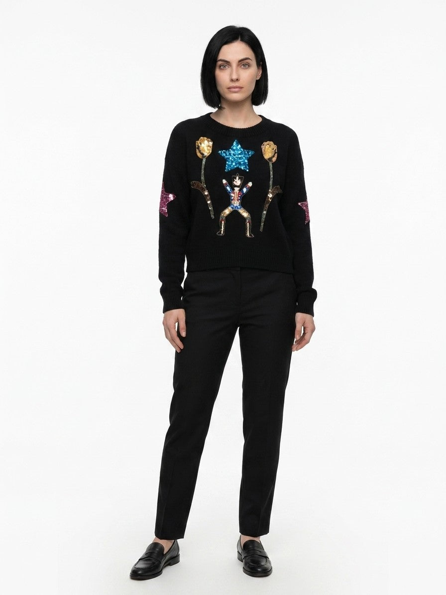 Dolce & Gabbana Black Cashmere Sweatshirt