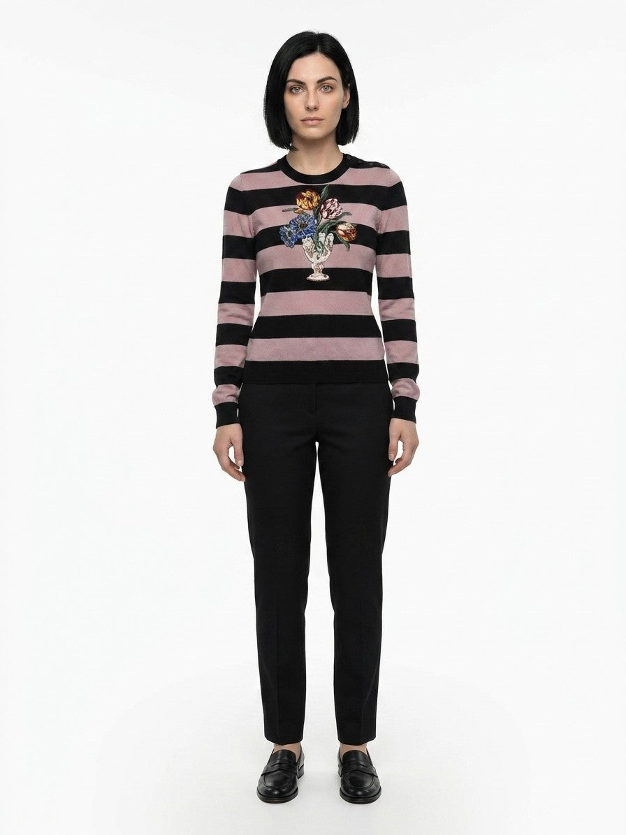 Dolce & Gabbana Bicolor Cashmere Sweatshirt
