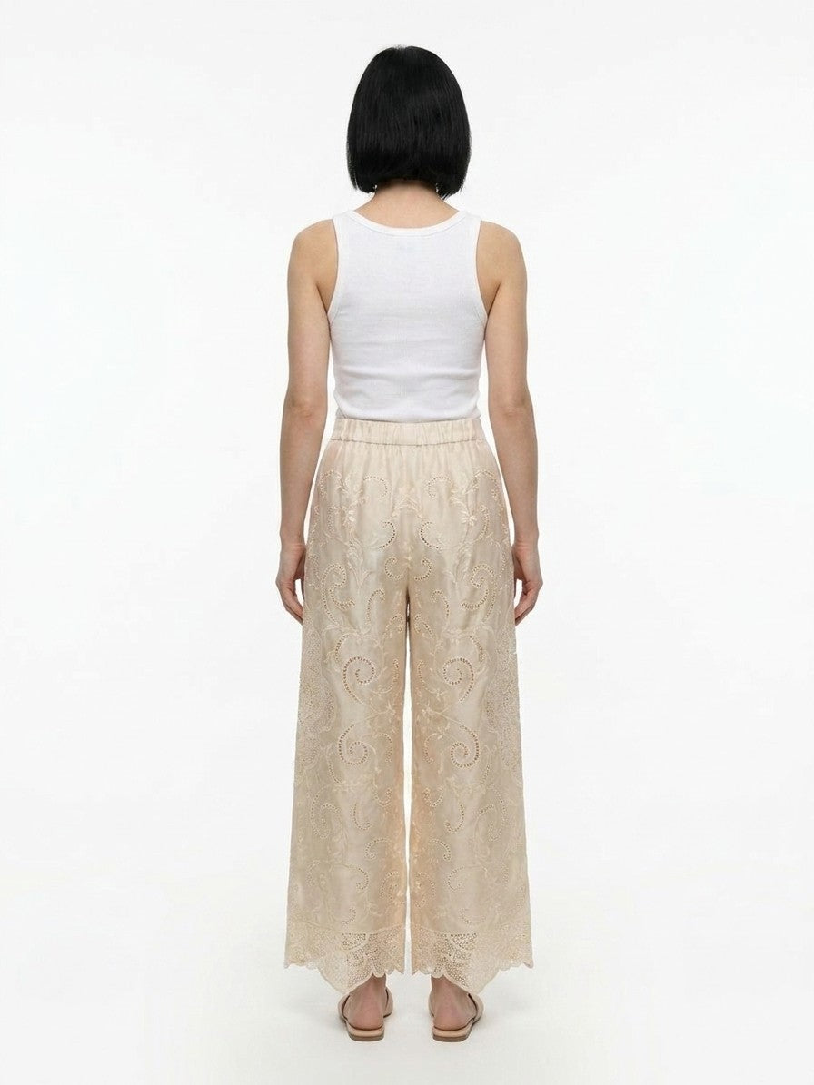 Dolce & Gabbana Beige Cotton Casual Pants