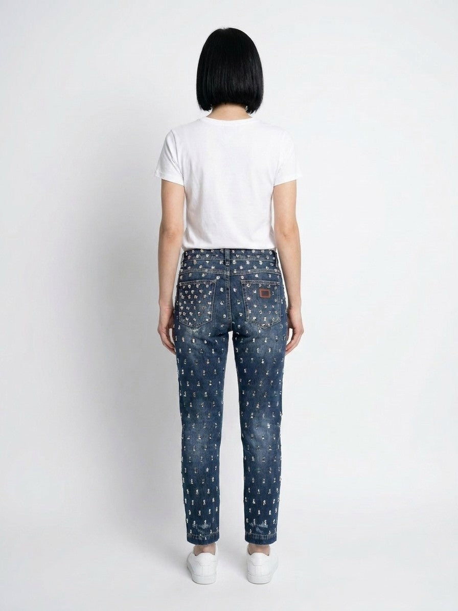 Dolce & Gabbana Bicolor Cotton Casual Pants