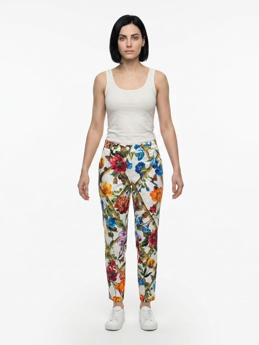 Dolce & Gabbana Multicolor Cotton Casual Pants